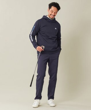 23区GOLF 【MEN】ストレッチ裏フリース フーディー ネイビー系