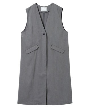 AMERICAN HOLIC ロングＶネックジレ Gray Mixture