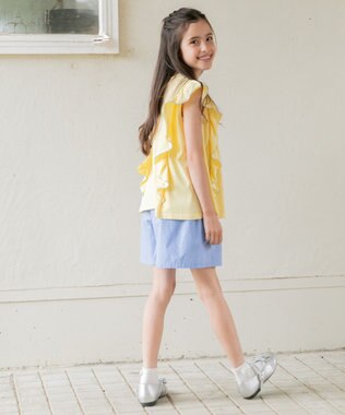 組曲 KIDS 【110-140㎝】フリフリフリル チュニック イエロー系