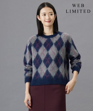J.PRESS LADIES L 【WEB限定】FLUFFY ARGYLE ニット