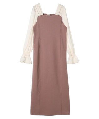 earth music&ecology ショルダードッキングワンピース Mocha