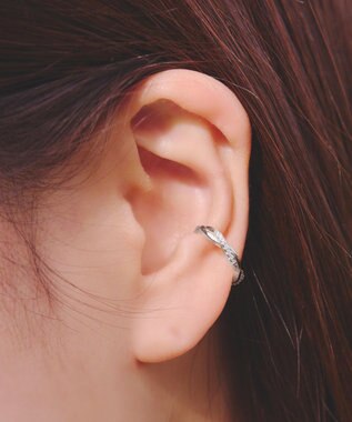 Tiaclasse ストーンイヤーカフ シルバー