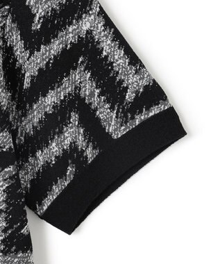 JOSEPH HOMME 【HIGH GRADE LINE】カスリシェブロンジャガード　クルーネックニット ブラック系5