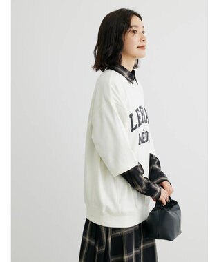 Green Parks ミニ裏毛ロゴトレＴｅｅ Off White