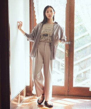 earth music&ecology ＰｈｏｔｏスリットＴ Beige