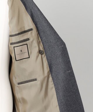 GOTAIRIKU 【CANONICO】サキソニー Super 120's ダブルブレストスーツ グレー系