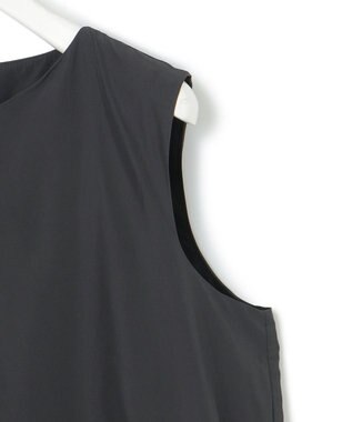 ICB L 【洗える】 ハイマルチメモリータフタ ワンピース チャコール系