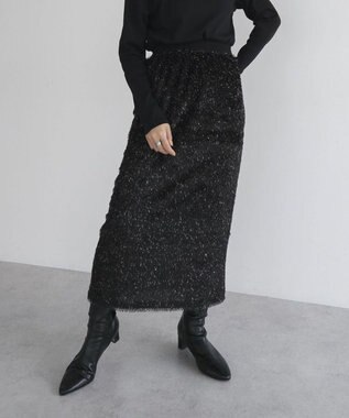 Green Parks armonia.シャギースカート Black