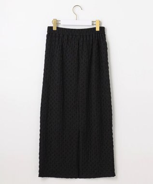 ANY SIS 【洗える】カットジャカードナロー スカート ブラック