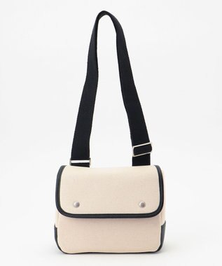  レザーコンビショルダーバッグ