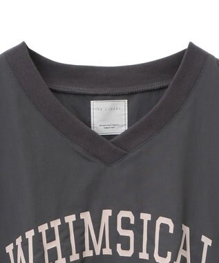 Green Parks ナイロンロゴＶネックプルオーバー Charcoal Gray