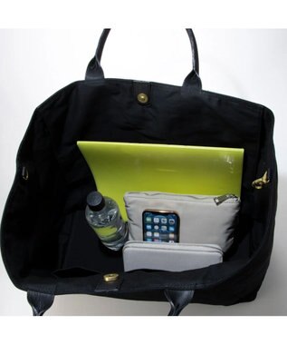 UNBILLION perche パラフィンキャンバス2wayボストントート ブラックブラック