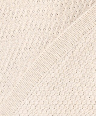 UNFILO ラメリンクス ラウンドテールニット ベージュ