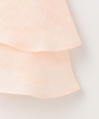 #Newans 【洗える】ダブルフリルヘムシアーシャツ シアーピンク