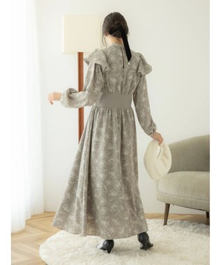 earth music&ecology リブドッキングフラワーワンピース Mocha