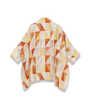 JOSEPH マーブルプリント　シルクシャツ Sun down combo