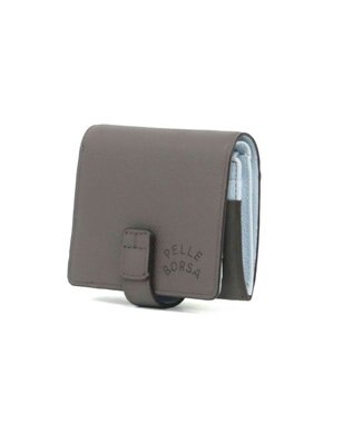 PELLE BORSA 二つ折りミニ財布 Very Goods ベリーグッズ 7202 グレー