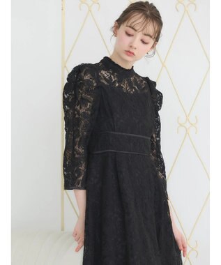 earth music&ecology 総レースワンピース Black