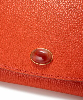 TOPKAPI 【TOPKAPI】gemdrops ジェムドロップ ミニエンボスレザー 天然石 長財布 オレンジ
