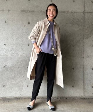 UNFILO 【洗える】スプリングコットンニット ラベンダー