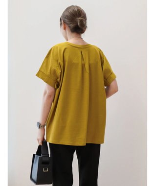 AMERICAN HOLIC 接触冷感袖タックカットプルオーバー Mustard