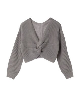 earth music&ecology ツイストデザインニット Black