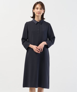 J.PRESS LADIES L 【2way】セラテリーダブルクロス 襟付き ワンピース