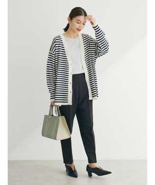 Green Parks 洗える　アソートミドル丈カーディガン Border