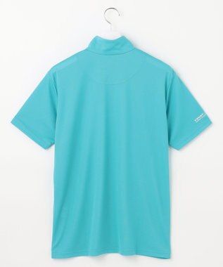 23区GOLF 【MEN】【接触冷感・UVケア・吸水速乾】ハーフジップ 無地ポロシャツ ブルー系