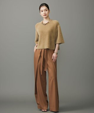 自由区 【カタログ掲載】シェニールボンディング ニット キャメル