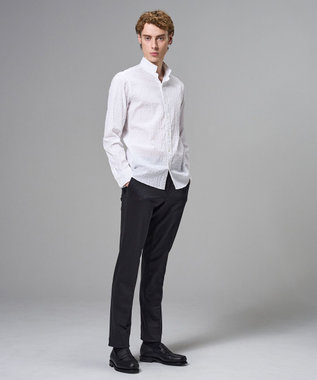 JOSEPH HOMME 新柄【オリジナル素材】ラティスジャガードストレッチ　ウィングカラーシャツ ホワイト系