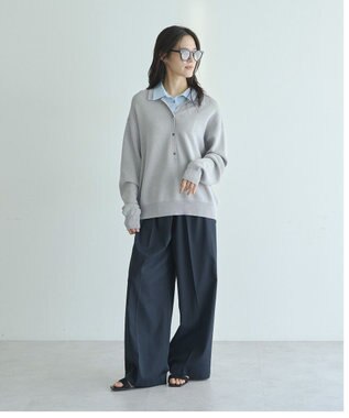 YECCA VECCA 2wayレイヤード風ポロニット Gray