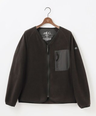 JOSEPH ABBOUD MOUNTAIN 【軽量】ライトフリースカーディガン ブラック系