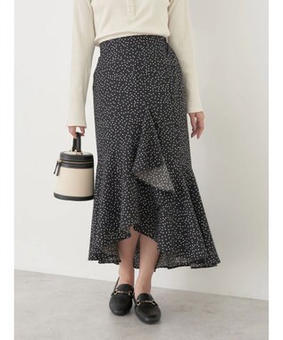 earth music&ecology アシメラッフルヘムスカート Pink