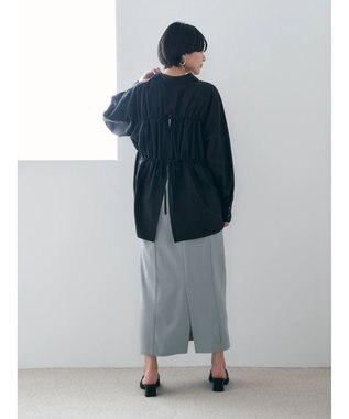 YECCA VECCA シャーリングロングナロースカート Mint