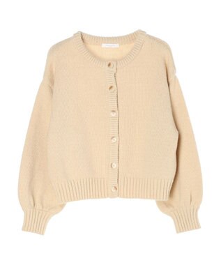 Green Parks クルーネックカーディガン Beige
