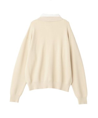 YECCA VECCA 2wayレイヤード風ポロニット Light Beige