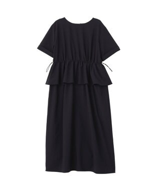 Green Parks 表面感ペプラムレイヤードワンピース Dark Navy