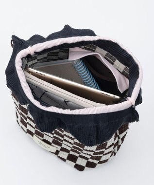 TRICOTE ピクセル巾着ポーチバッグ 87BROWN