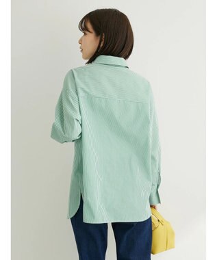 Green Parks ・ＥＬＥＮＣＡＲＥ　ＤＵＥ　パールボタンシャツチュニック Green
