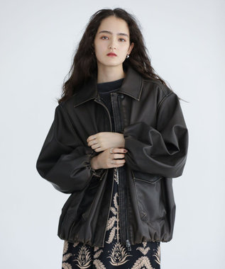 Green Parks ■ＥＳＣＡＲ　フェイクレザーバルーンブルゾン