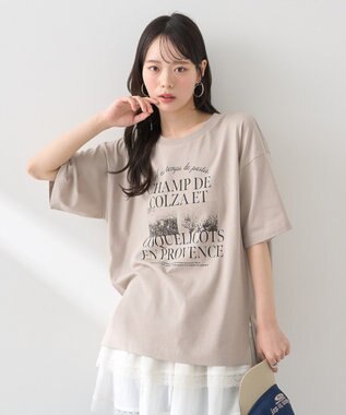 earth music&ecology ＰｈｏｔｏスリットＴ Beige