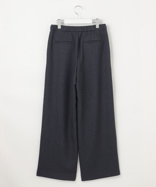 J.PRESS LADIES 【洗える】TUMUGITOピンヘッド ワイド パンツ ネイビー系