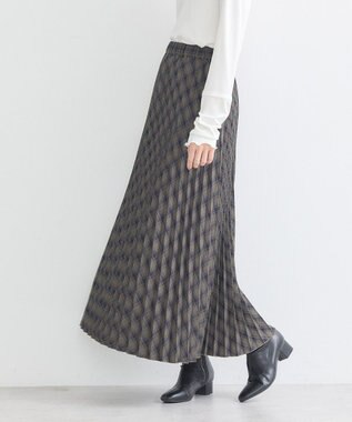 earth music&ecology すきな丈Ｔ／Ｒプリーツスカート Check Brown