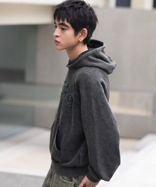 WEGO ショートグラフィックプルパーカー ブラックその他