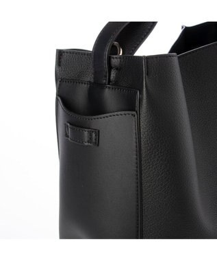 UNBILLION カシュカシュ cachecache / ミニトート付サイドポケット2wayトーバッグ ブラック