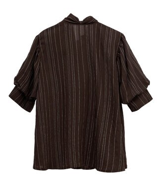 Green Parks ２ＷＡＹボウタイバルーンスリーブブラウス Brown