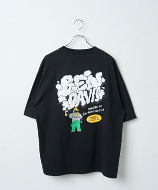 WEGO 【ユニセックス着用ITEM/綿100％/SMLサイズ】別注ベンデイビスプランプロゴT ブラック