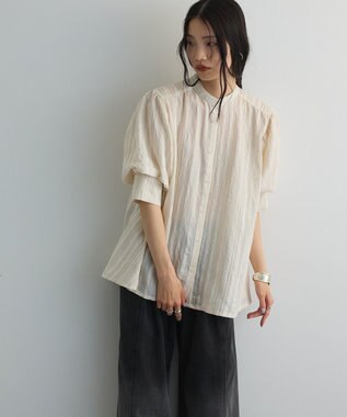 Green Parks ２ＷＡＹボウタイバルーンスリーブブラウス Off White