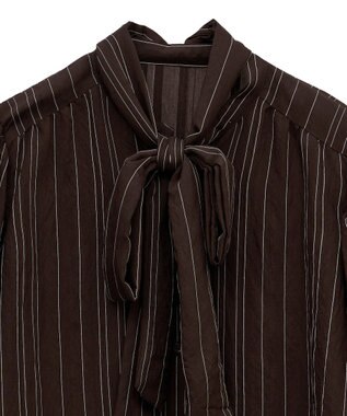 Green Parks ２ＷＡＹボウタイバルーンスリーブブラウス Brown